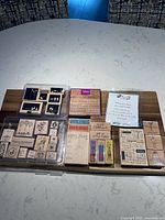 All stamp sets arranged on board