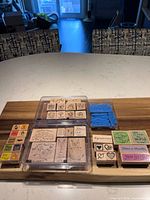 All four Stampin’ Up! stamp sets arranged on countertop