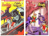 Front covers of both comic issues #1 & #4 side by side
