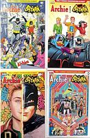 All four bagged comics laid out: Issues 1,2,4 variant,5 variant