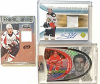 All three autographed jersey/patch cards grouped