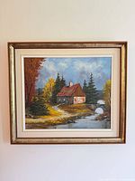 Framed painting front view