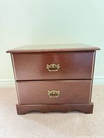 front view showing entire nightstand and both drawers