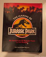 Front cover showing title, authors, Jurassic Park logo