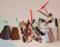 All accessories spread out on surface