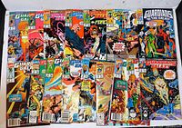 All 17 Guardians of the Galaxy comics laid out to show covers and condition