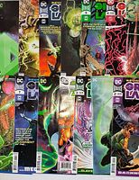 Closer view of first ten comics to show issue numbers and condition