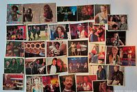 Full assortment of 32 Spice Girls stickers laid out