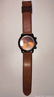 Full view of watch with strap extended