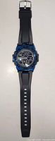 Full view of the George digital watch with strap extended