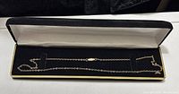 Necklace laid out inside jewelry case