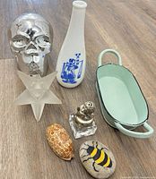 all seven items grouped on wood surface