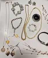 All jewellery items laid out