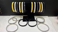 Full set of 20 bangles displayed on stand showing colour range