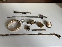 Group shot of all jewelry pieces laid out