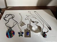 Group shot of all jewelry pieces laid out