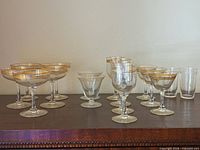 Full lot showing all glass types and counts