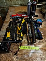 All tools spread on workbench