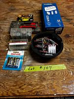 overview of lot items on workbench