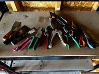 All tools laid out on shelf for overview