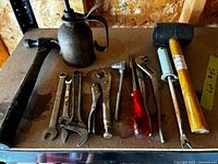 All tools laid out on shelf