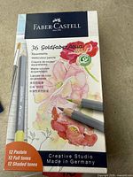 Front of Faber-Castell Goldfaber Aqua 36 watercolour pencil box