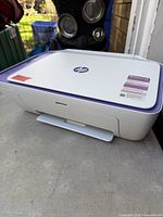 Closed view of HP DeskJet 2842e showing exterior condition