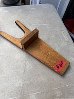 Top view of oak boot jack showing U-slot, support block and overall shape