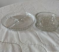 Top view of both dishes showing overall designs