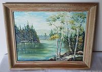Frontal view of framed painting