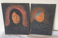 Front view of both portraits side by side