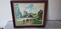Frontal view of framed painting