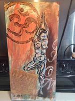 Full frontal view of entire 12x24 in canvas showing composition and signature