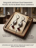 Earrings on display board showing overall design