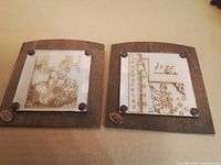 Both plaques side by side showing overall design and size