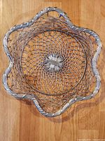 Top view showing full flower shape and weave pattern