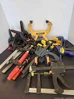 Group shot of all clamps showing variety and count
