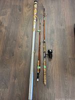 Overall view of metal tube and two assembled rods