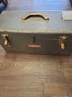 Closed Craftsman metal toolbox front view
