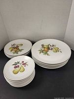 Grouped stacks of all plate sizes