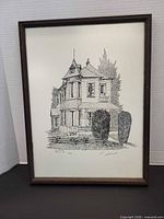 Framed Larry Southwell print of Vancouver house