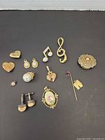 Group shot of all jewelry items laid out for overview
