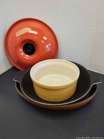 All three cookware items stacked together