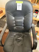 Front view showing seat, backrest, and armrests