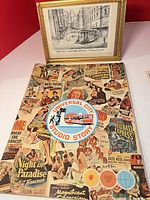 Album cover collage with Universal City Studio Story logo and framed cable car print behind