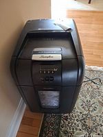 Top and front view of Swingline 300X shredder showing overall condition
