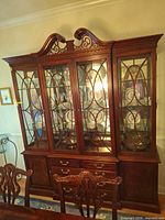 Full frontal view of Thomasville china cabinet