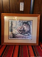 Framed print with oak frame and mat