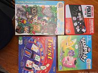 Overview of all four boxed items on table