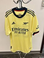 Front view showing colour, sponsor, crest, Adidas logo